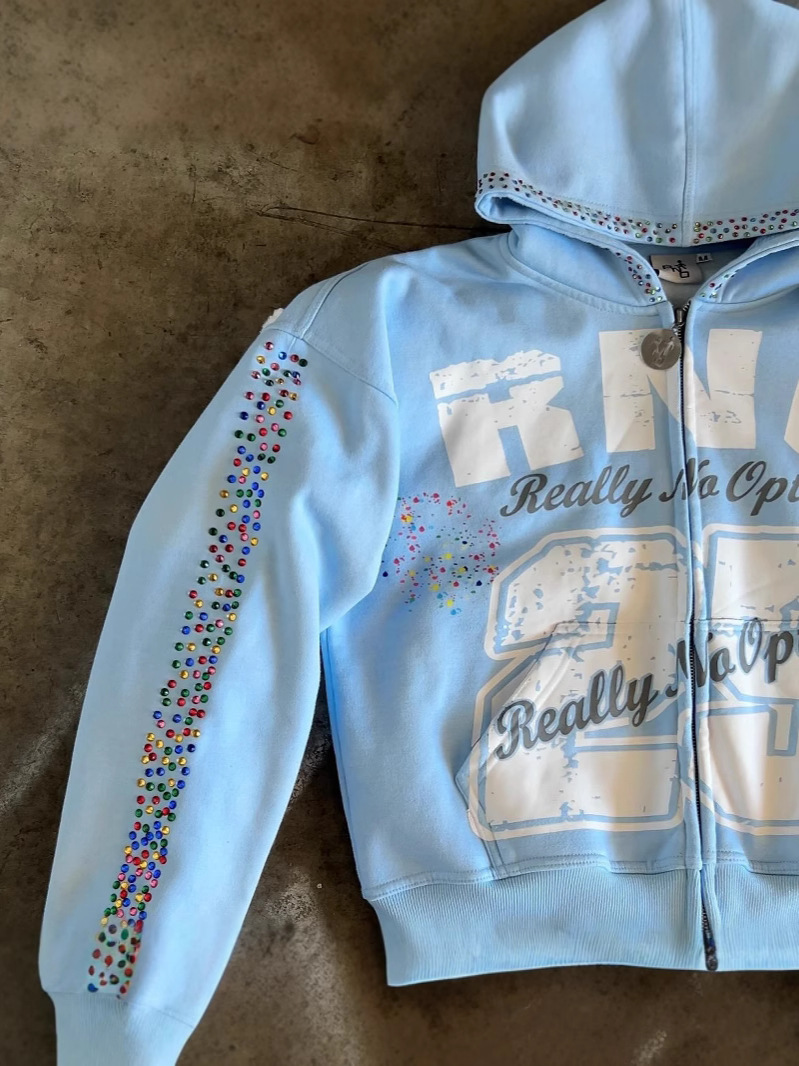 Vintage Zip Hoodie - Осенний винтажный новый стиль, горячий кирпичный