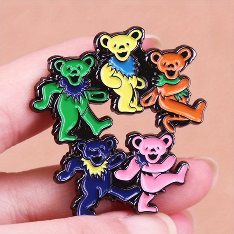 Vintage Collectible Bears - Эмалированная булавка «Танцующие медведи», брошь в