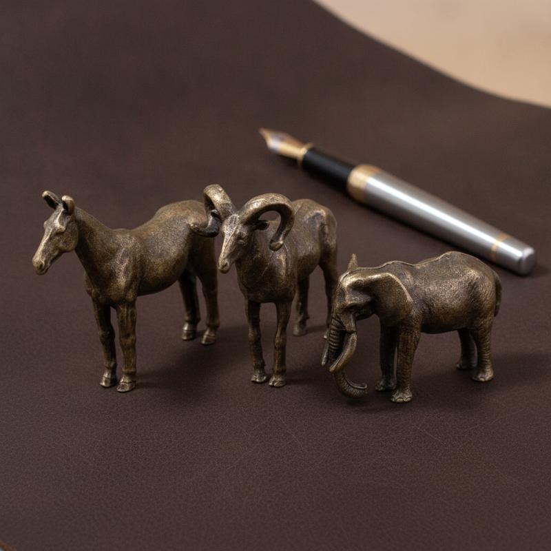 Vintage Collectibles Store - Фигурки животных из цельной латуни: лошадь,