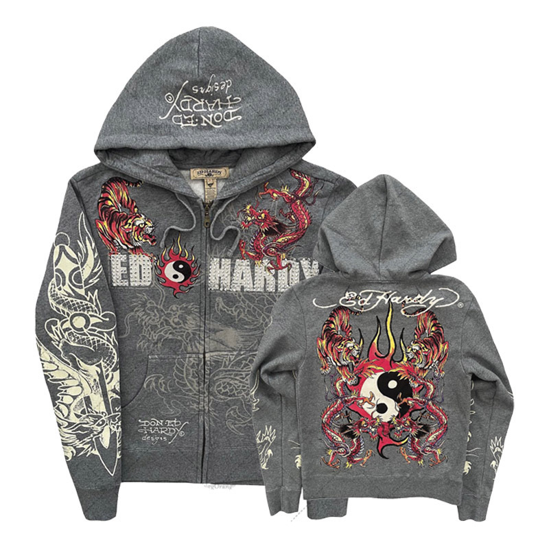 Vintage Zip Hoodie - Худи оверсайз American Gothic Ro Skull