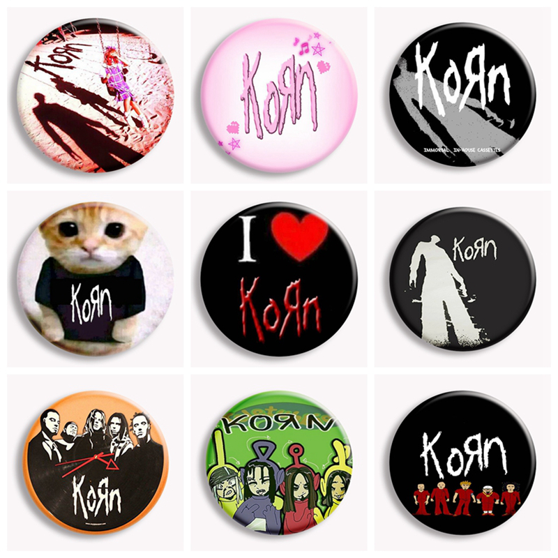 Collectible Vintage Brooches - Хип-хоп Korn Music Rock Band Классическая