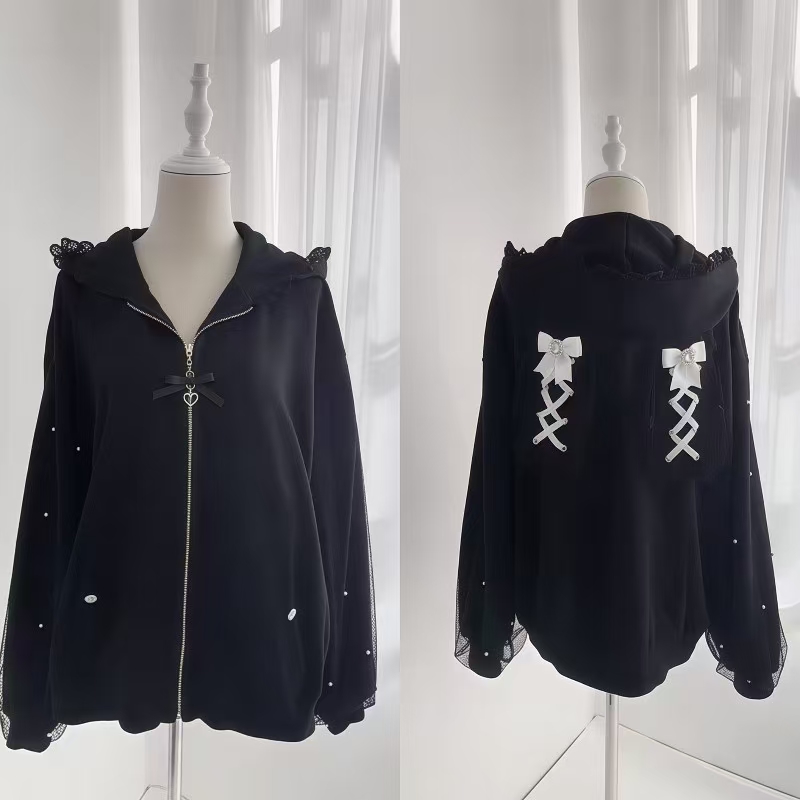 Vintage Zip Hoodie - Женская зимняя куртка с капюшоном в