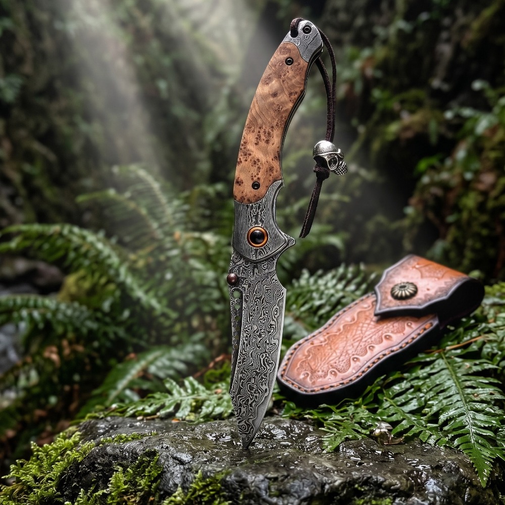 Складной нож с дамасским узоро – обзор и цена Vintage Collectible Knives